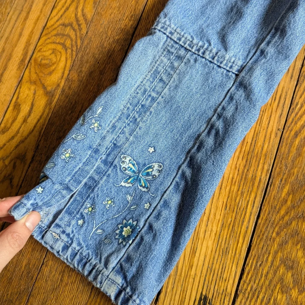 Vintage Oshkosh Bgosh 90's Y2k Girls 4 Butterfly Floral Jeans